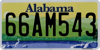 AL license plate 66AM543