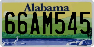 AL license plate 66AM545