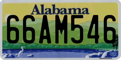 AL license plate 66AM546