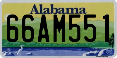 AL license plate 66AM551