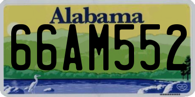 AL license plate 66AM552