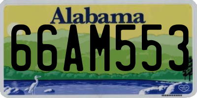AL license plate 66AM553