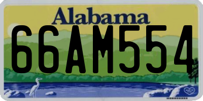 AL license plate 66AM554