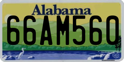 AL license plate 66AM560