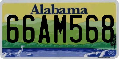 AL license plate 66AM568