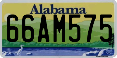 AL license plate 66AM575