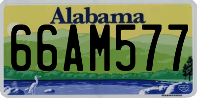 AL license plate 66AM577