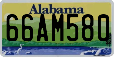 AL license plate 66AM580