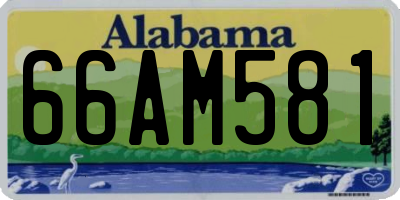 AL license plate 66AM581