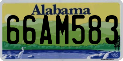 AL license plate 66AM583