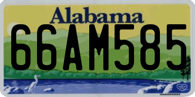 AL license plate 66AM585