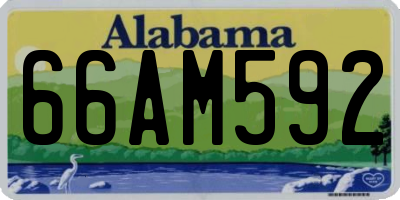 AL license plate 66AM592
