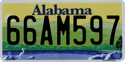 AL license plate 66AM597