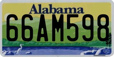 AL license plate 66AM598