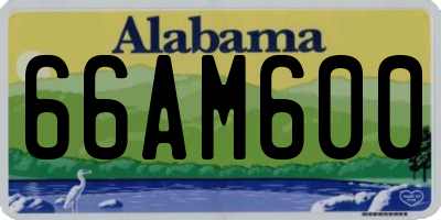 AL license plate 66AM600