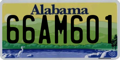 AL license plate 66AM601