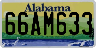 AL license plate 66AM633