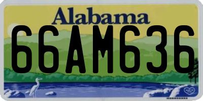 AL license plate 66AM636