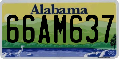 AL license plate 66AM637