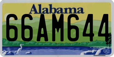AL license plate 66AM644