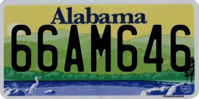 AL license plate 66AM646