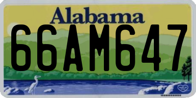AL license plate 66AM647