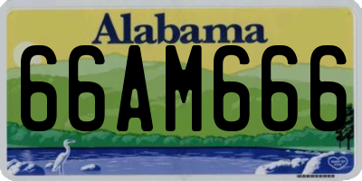 AL license plate 66AM666