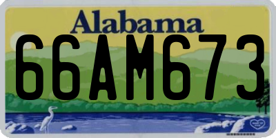 AL license plate 66AM673