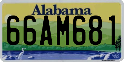 AL license plate 66AM681