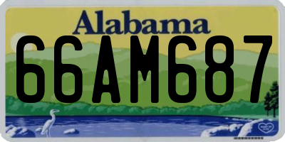 AL license plate 66AM687