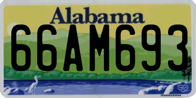 AL license plate 66AM693