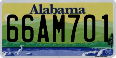 AL license plate 66AM701