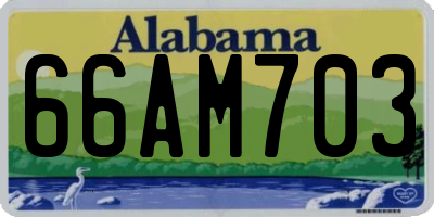 AL license plate 66AM703