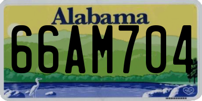 AL license plate 66AM704