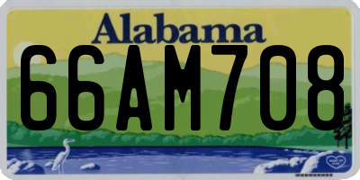 AL license plate 66AM708