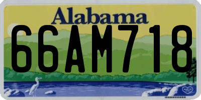 AL license plate 66AM718