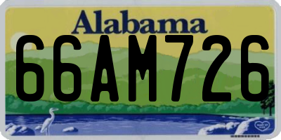 AL license plate 66AM726