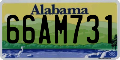 AL license plate 66AM731