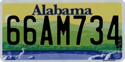 AL license plate 66AM734