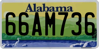 AL license plate 66AM736
