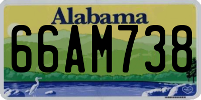 AL license plate 66AM738