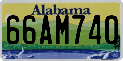 AL license plate 66AM740