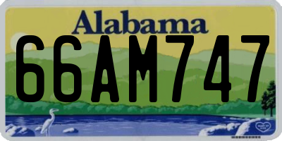 AL license plate 66AM747