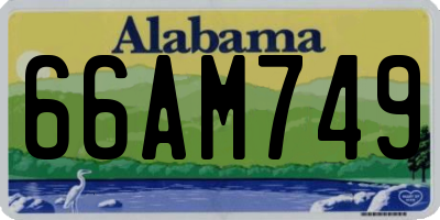 AL license plate 66AM749