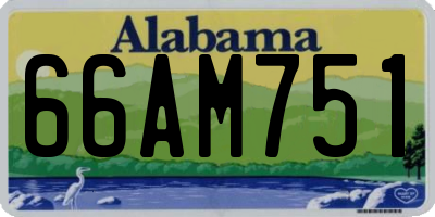 AL license plate 66AM751