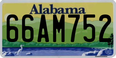 AL license plate 66AM752