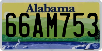 AL license plate 66AM753