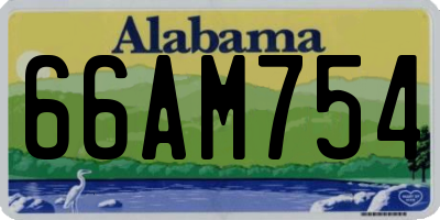 AL license plate 66AM754
