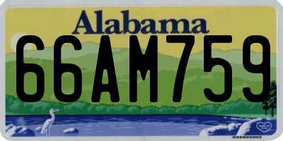 AL license plate 66AM759