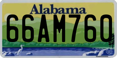 AL license plate 66AM760